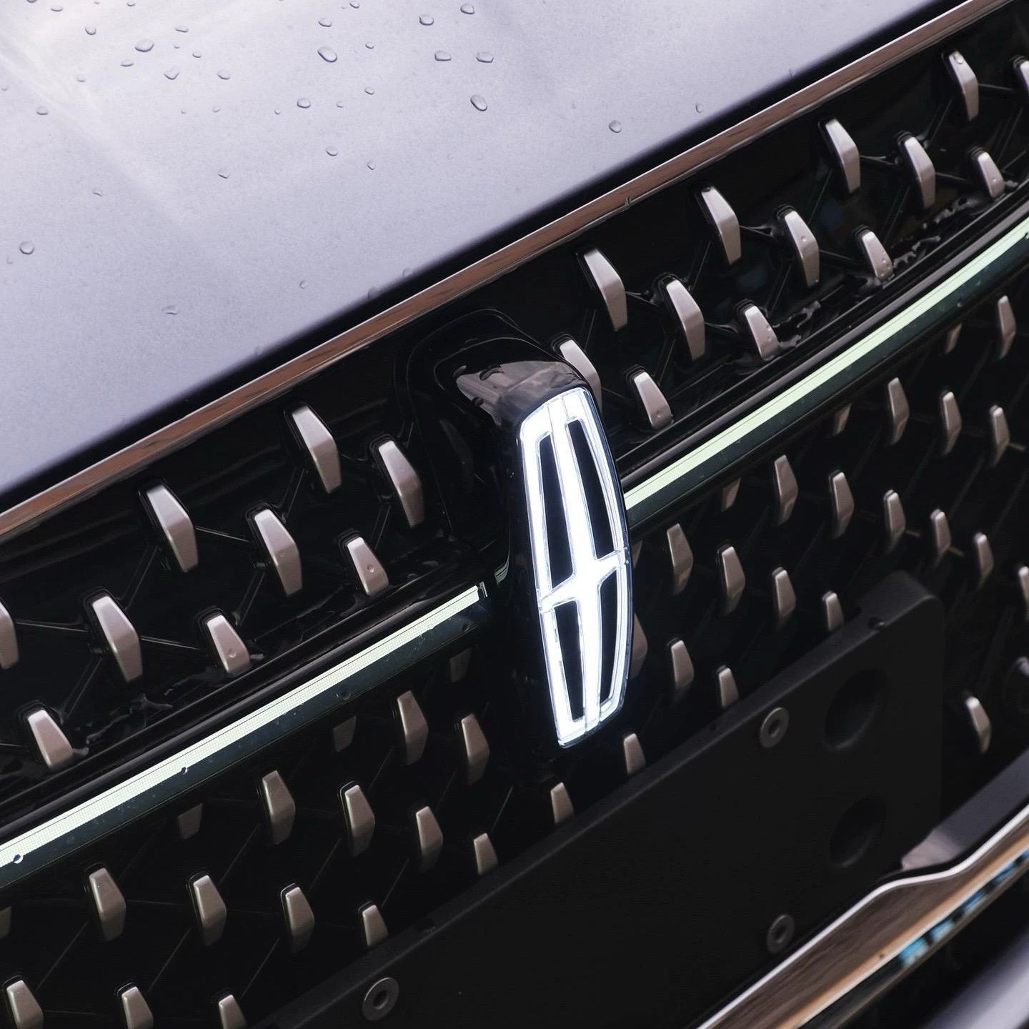 Lincoln Emblem Front Grille LED Dynamic Crystal Illuminated Logo