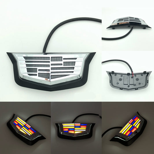 Cadillac Logo Front Grille LED Luxury Metallic Dynamic Crystal Illuminated Emblem Not Compatible with ACC Radar