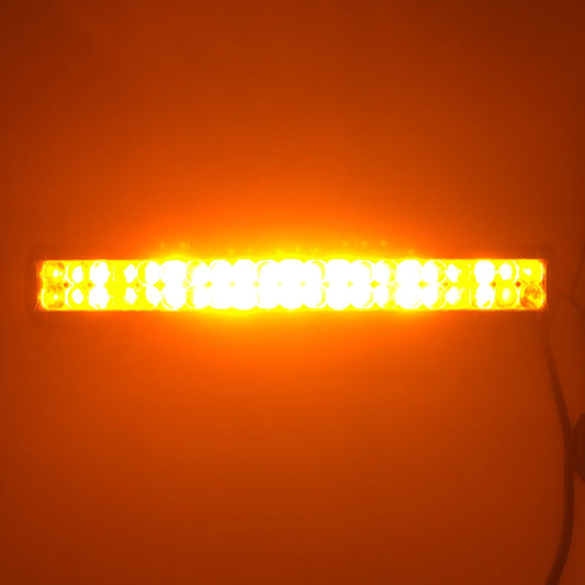 Dual Color 4D LENS Strobe Led Light Bar with Slide Bracket