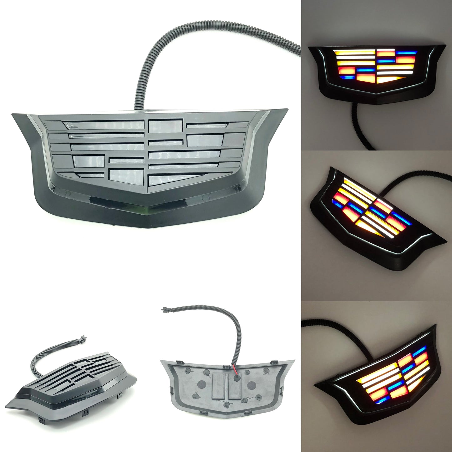 Cadillac Logo Front Grille LED Luxury Metallic Dynamic Crystal Illuminated Emblem Not Compatible with ACC Radar