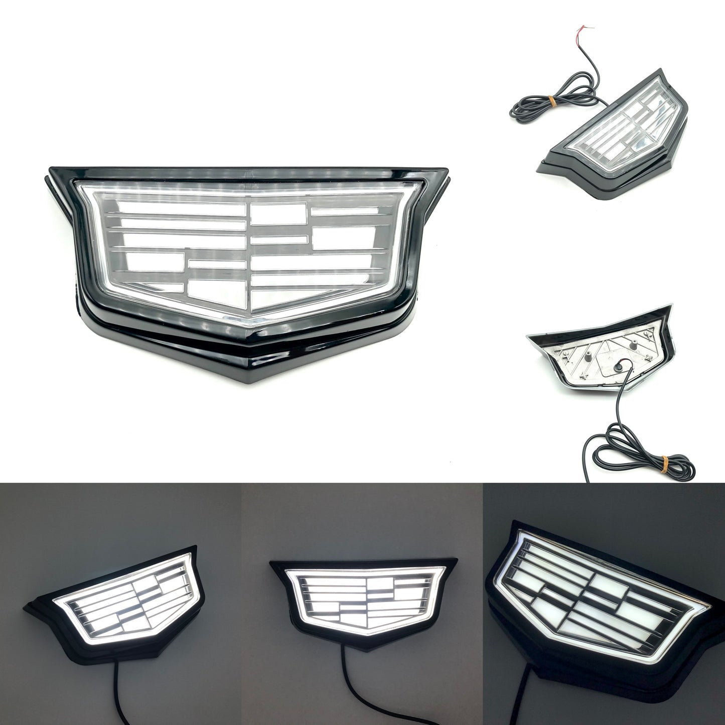Cadillac Logo Front Grille LED Luxury Metallic Dynamic Crystal Illuminated Emblem Not Compatible with ACC Radar