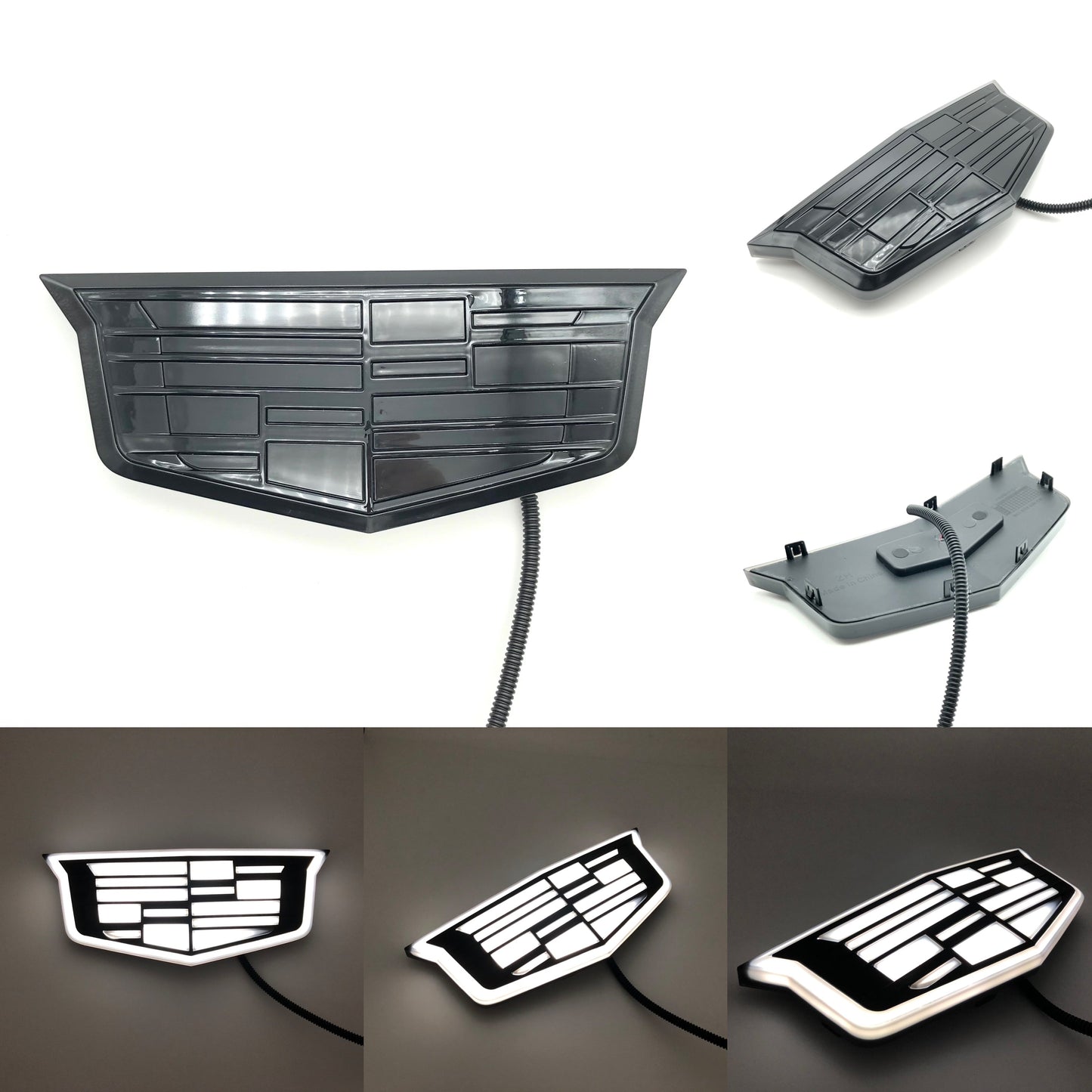 Cadillac Logo Front Grille LED Luxury Metallic Dynamic Crystal Illuminated Emblem Not Compatible with ACC Radar