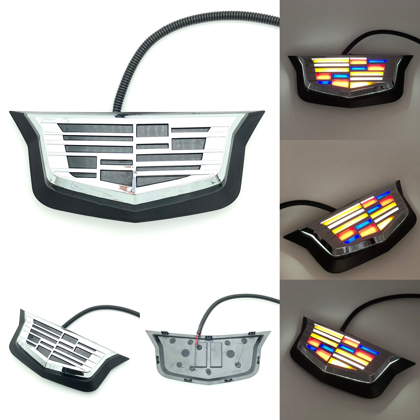 Cadillac Logo Front Grille LED Luxury Metallic Dynamic Crystal Illuminated Emblem Not Compatible with ACC Radar