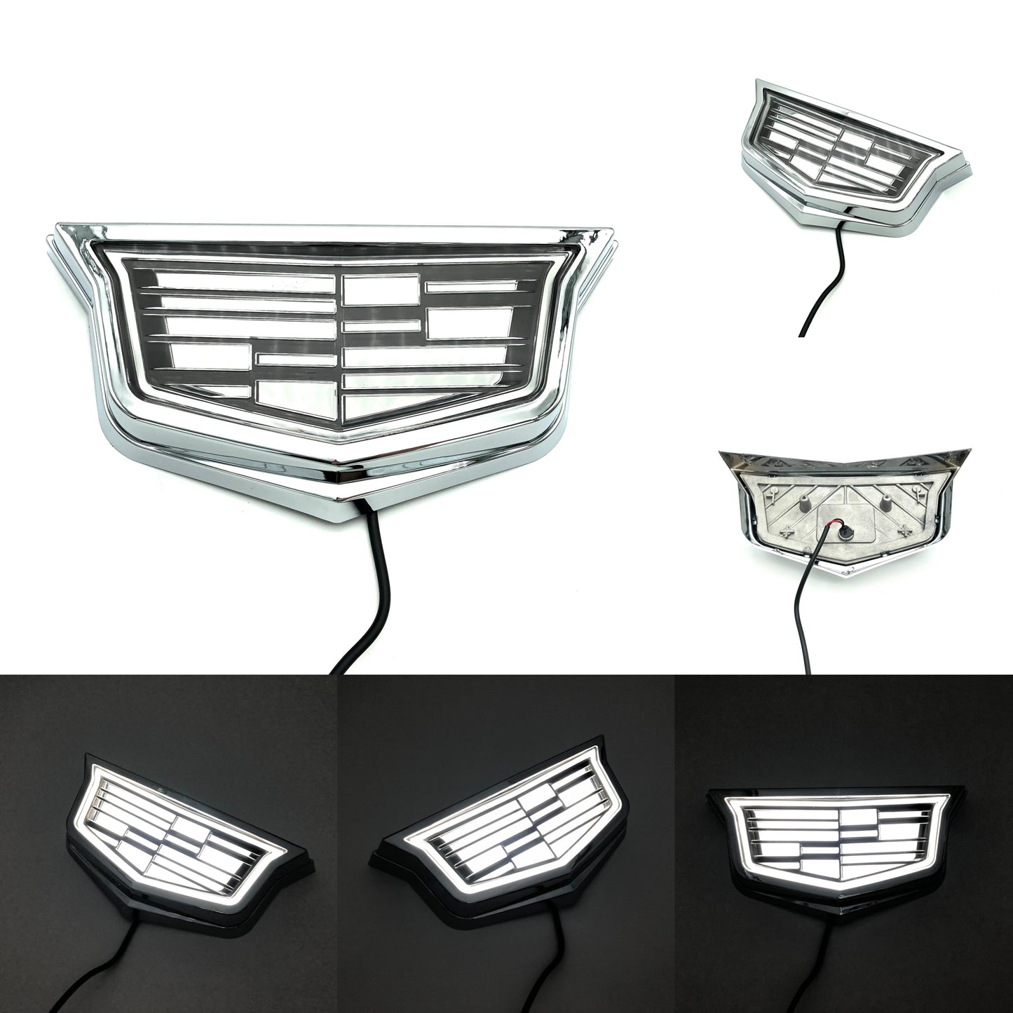Cadillac Logo Front Grille LED Luxury Metallic Dynamic Crystal Illuminated Emblem Not Compatible with ACC Radar