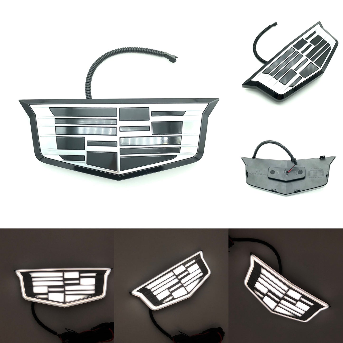 Cadillac Logo Front Grille LED Luxury Metallic Dynamic Crystal Illuminated Emblem Not Compatible with ACC Radar