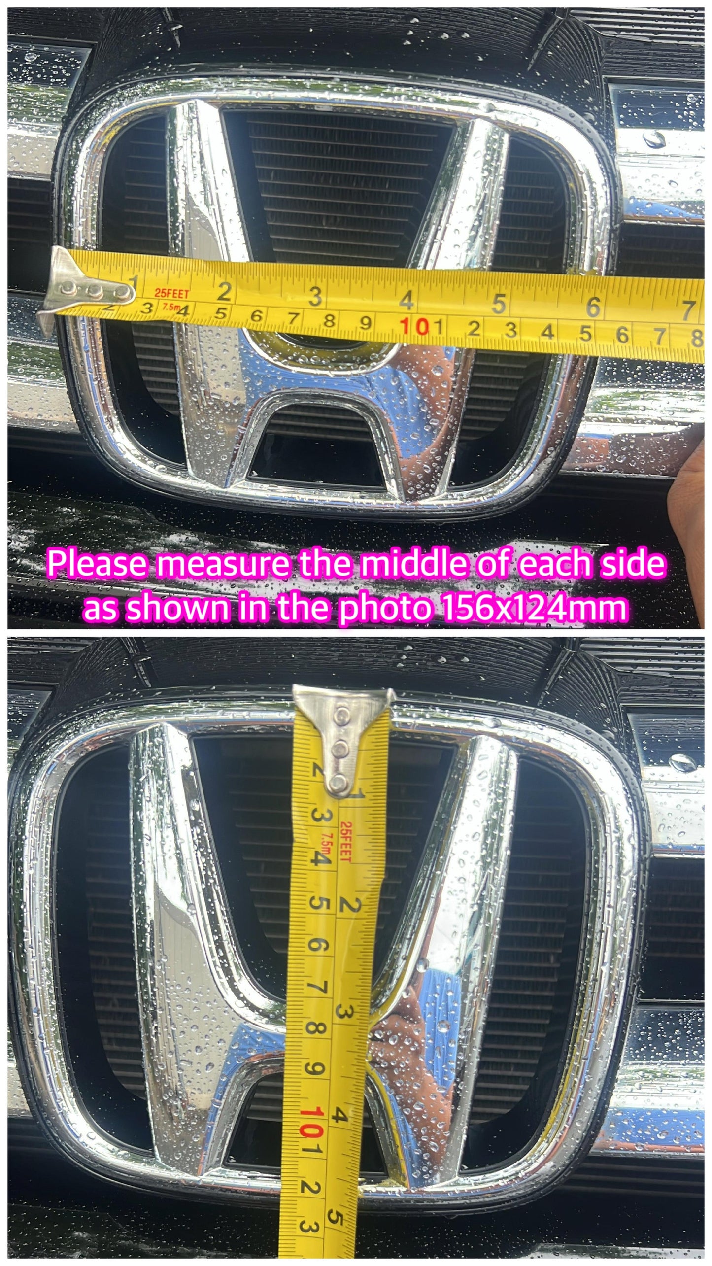Honda Logo Front Grille LED Crystal Dynamic Illuminated Emblem Not Compatible with ACC Radar