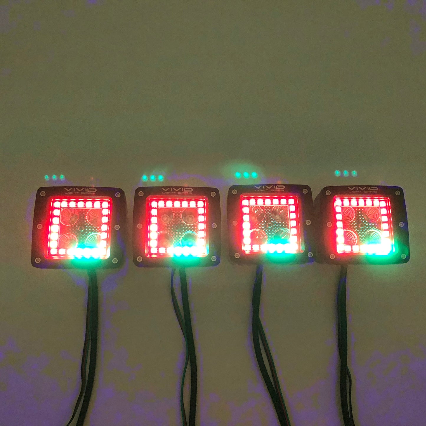 3.2'' Strobe LED Pods with RGBW Chasing Halo Rings