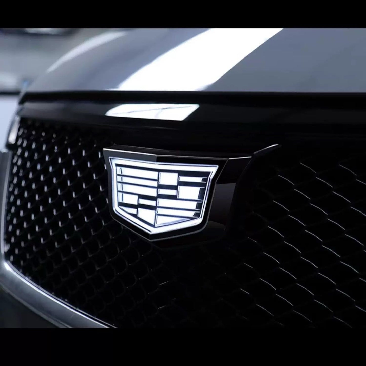 Cadillac Logo Front Grille LED Luxury Metallic Dynamic Crystal Illuminated Emblem Not Compatible with ACC Radar