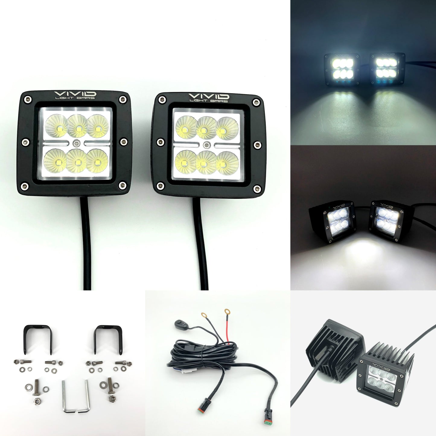 3.2" 30w led work light ( 2 packs )